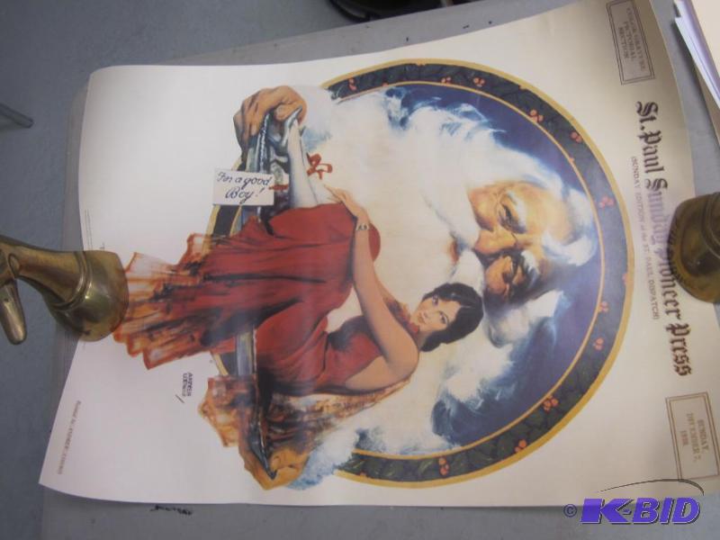 lot 210 image: Vintage un framed 1986 pioneer press pin up h...