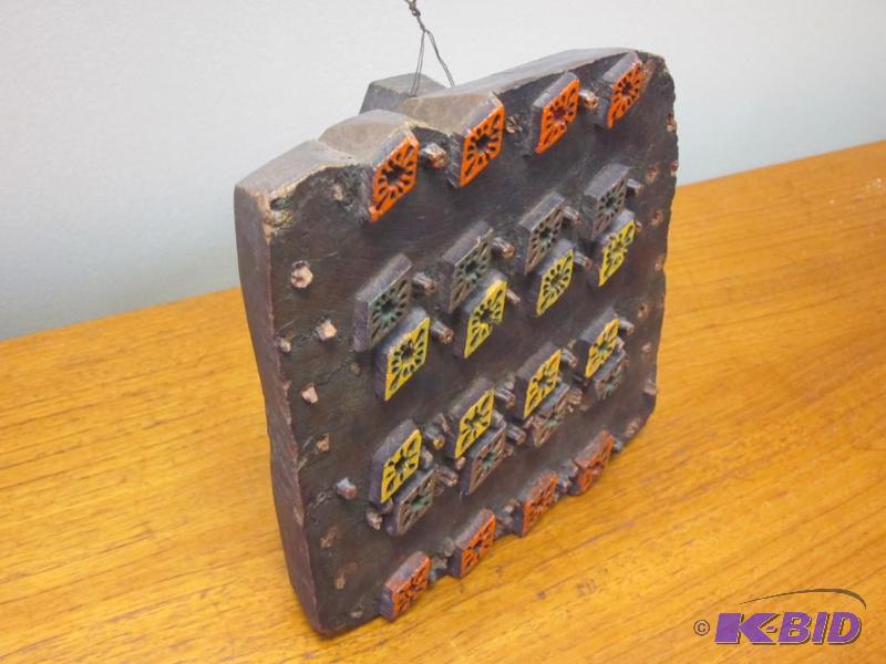 lot 22 image: Antique Chinese wood carved wood print block,...