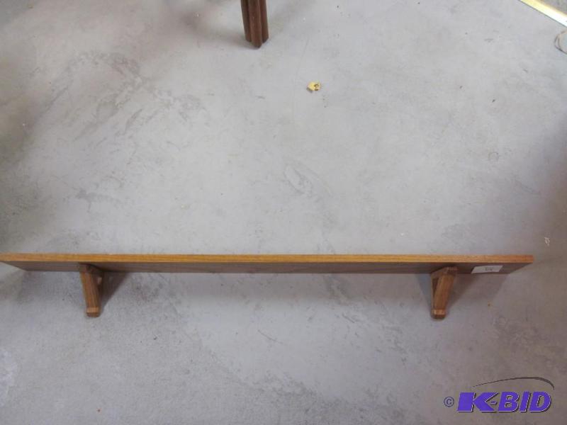 lot 225 image: 48 inch solid wood shelf.      ...