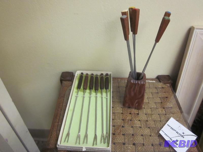 lot 230 image: Lot of vintage fondu utensils.      ...