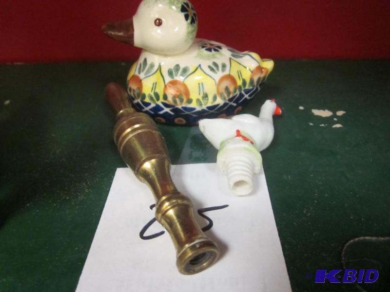 lot 235 image: Lot includes hand painted porcelain duck from...