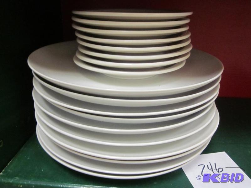 lot 246 image: Lot of basic white plates.      ...