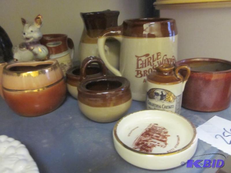 lot 256 image: Lot of brownware pottery.      ...