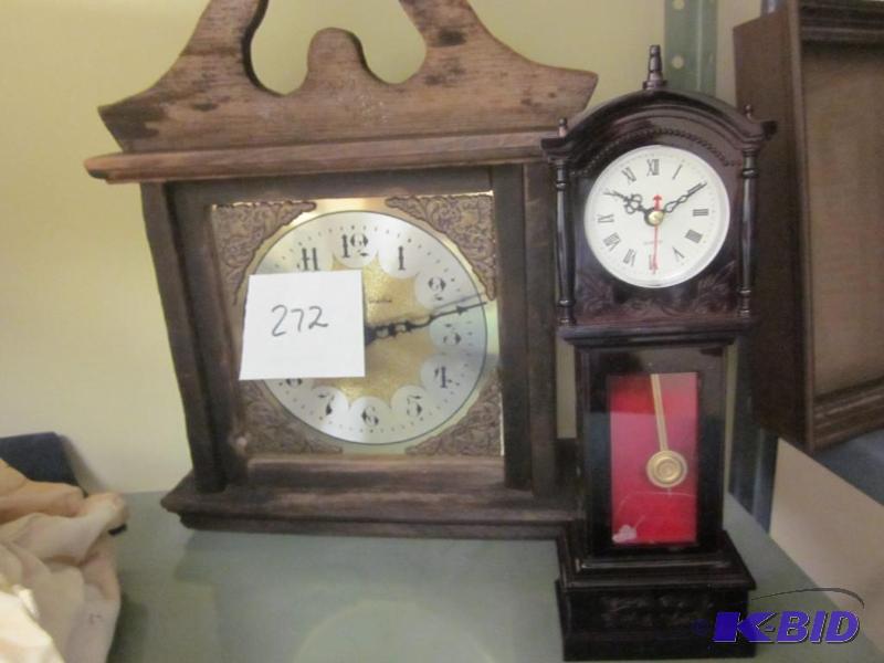 lot 272 image: Pair of mantel clocks.       ...