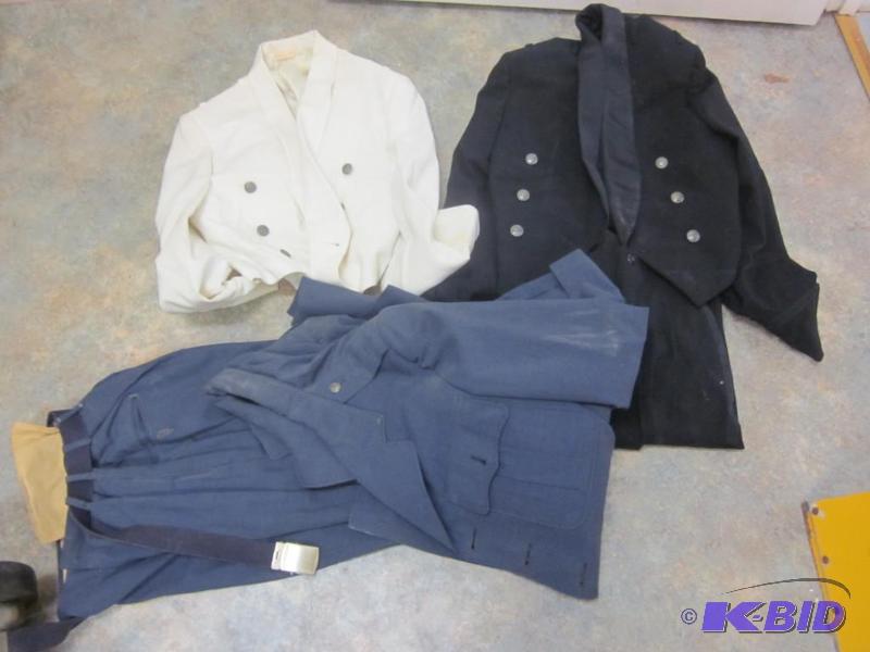lot 274 image: Lot of (3) WWII Issued suits and coats. ...
