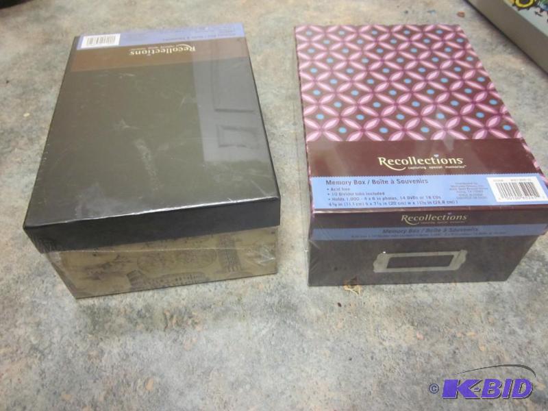 lot 296 image: Pair of photo memory boxes, both new.   ...
