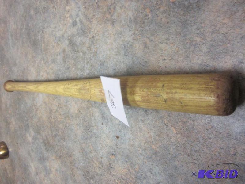 lot 307 image: Vintage wood baseball bat.      ...