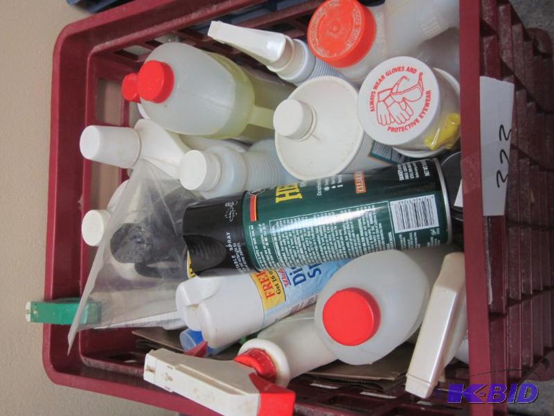 lot 323 image: Lot of household cleaning supplies.     ...