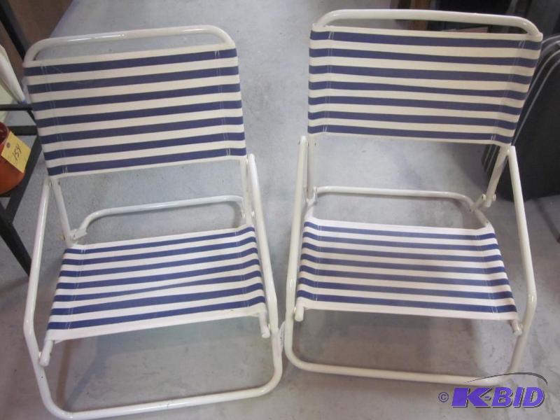 lot 325 image: Pair of fold out beach chairs.      ...