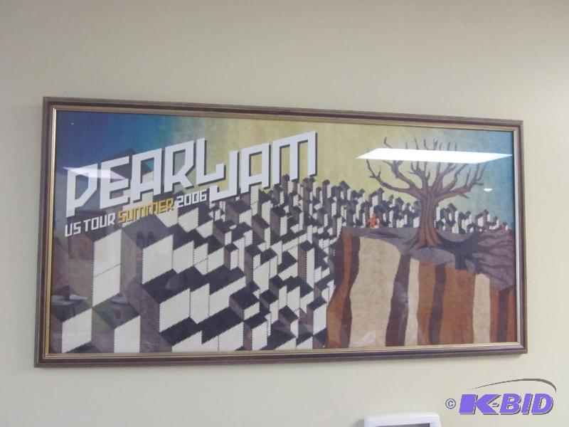 lot 38 image: 2006 Pearl Jam concert tour framed posted.&nb...
