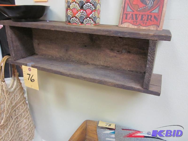 lot 76 image: Old wood window planter or shelf.  Only ...