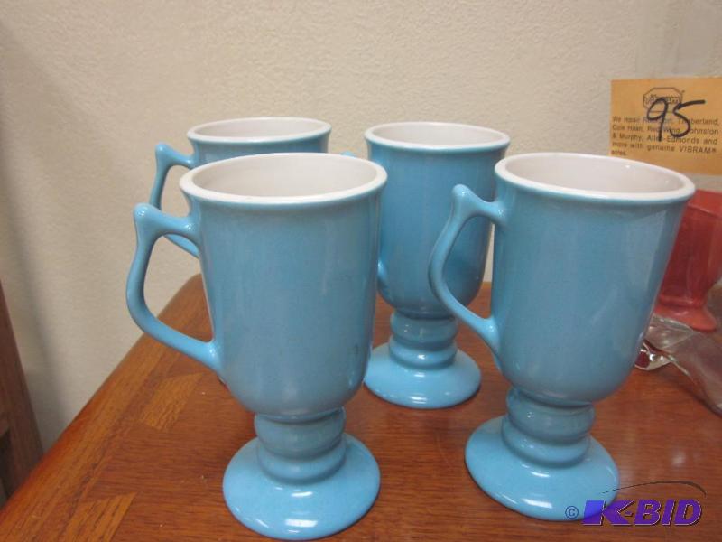 lot 99 image: Lot of (4) Turquois Hall Mid Century coffee c...