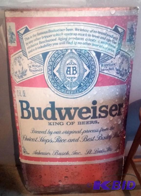Vintage Cardboard Budweiser sign...