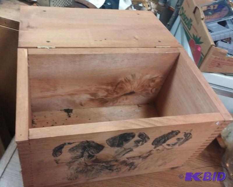 Wooden Springer Spaniel Box 16 by 9 and 10 in...