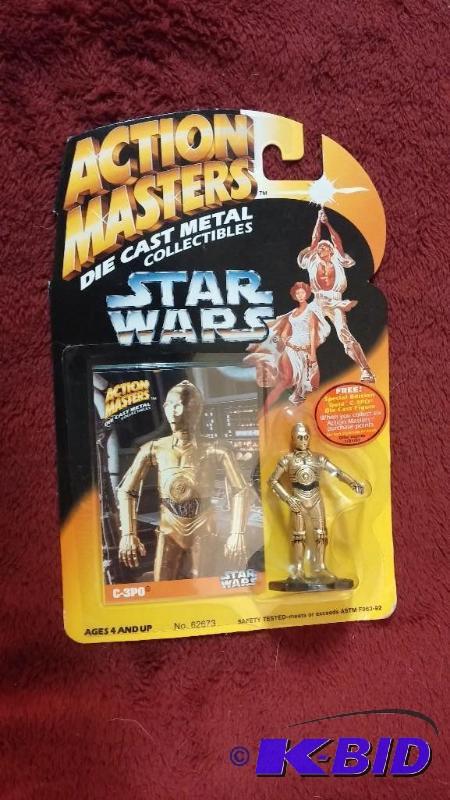 lot 100 image: ACTION MASTERS C-3PO DIE CAST FIGURE. NEVER B...