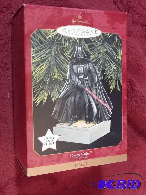 lot 105 image: HALLMARK ORNAMENT 1997 LIGHT AND VOICE DARTH ...