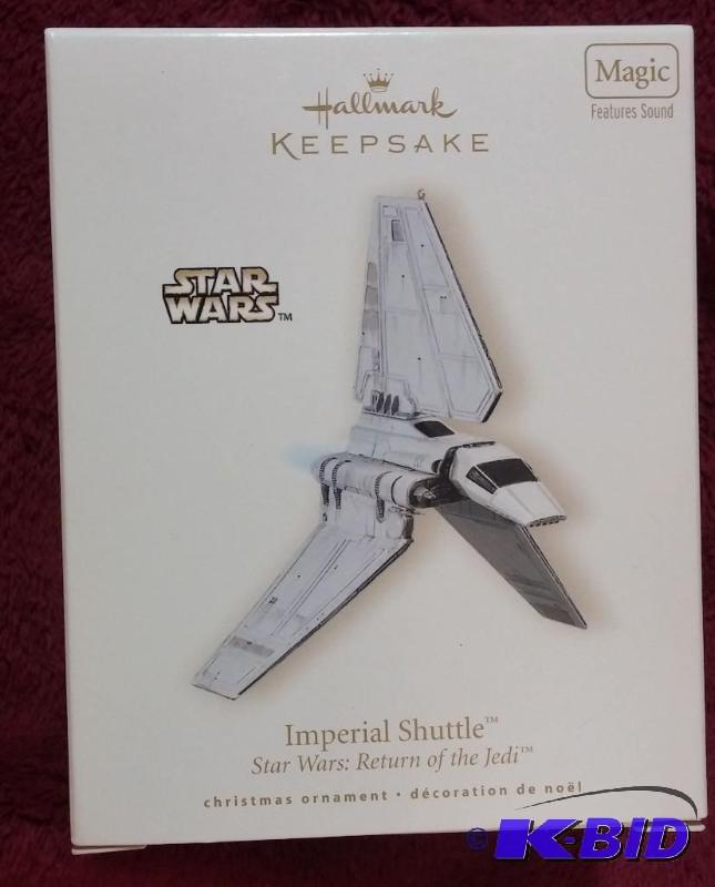 lot 139 image: HALLMARK ORNAMENT 2008 IMPERIAL SHUTTLE NEVER...