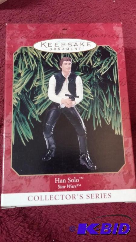 lot 52 image: HALLMARK ORNAMENT 1999 HAN SOLO NEVER BEEN OP...