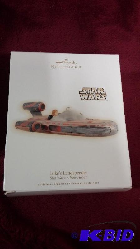 lot 55 image: HALLMARK ORNAMENT 2009 LANDSPEEDER NEVER BEEN...