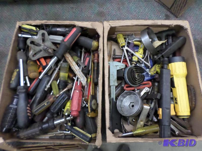 lot 58 image: (2) Boxes Of Misc Hand Tools & Etc...