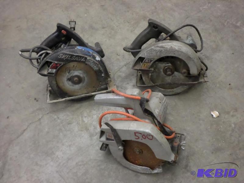 lot 66 image: (3) 7.25" Circular Saws...