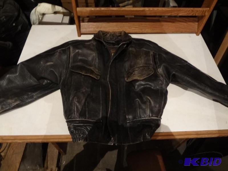 lot 124 image: Great Vintage Leather Cycle Jacket