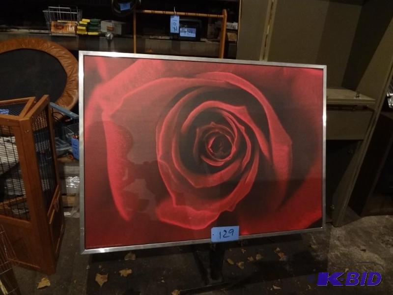 lot 129 image: Large Rose Print
