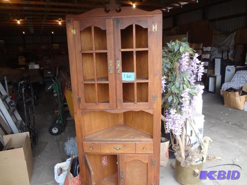 lot 160 image: Vintage Corner Cabinet