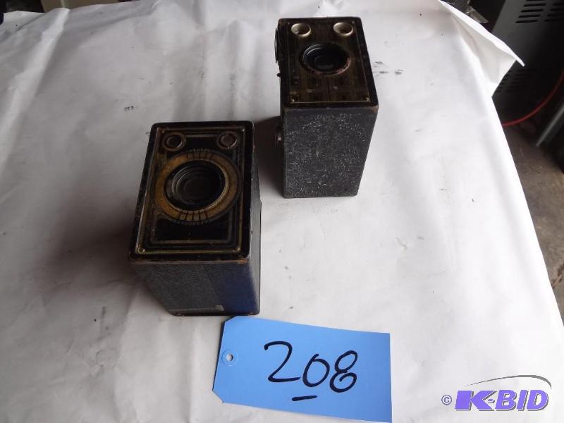 lot 208 image: Pair of Old, Old Box Cameras