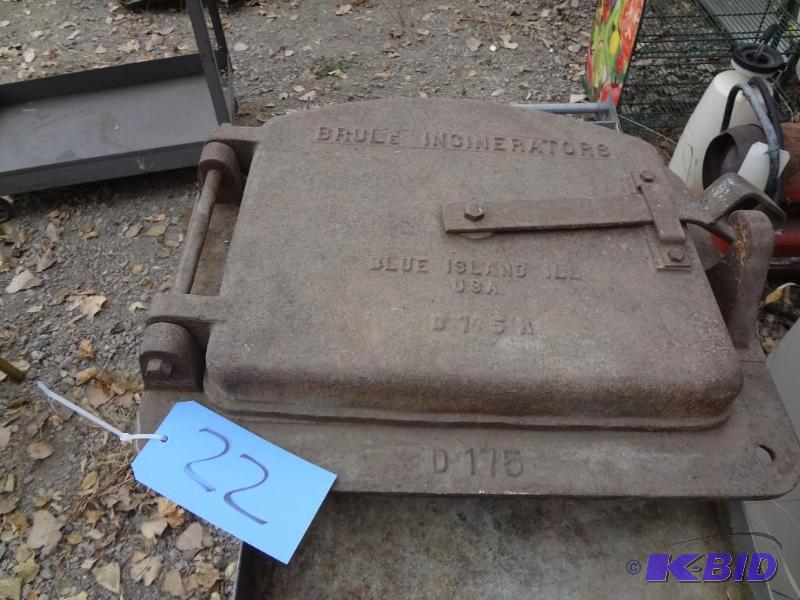 lot 22 image: Old Cast Burner Door