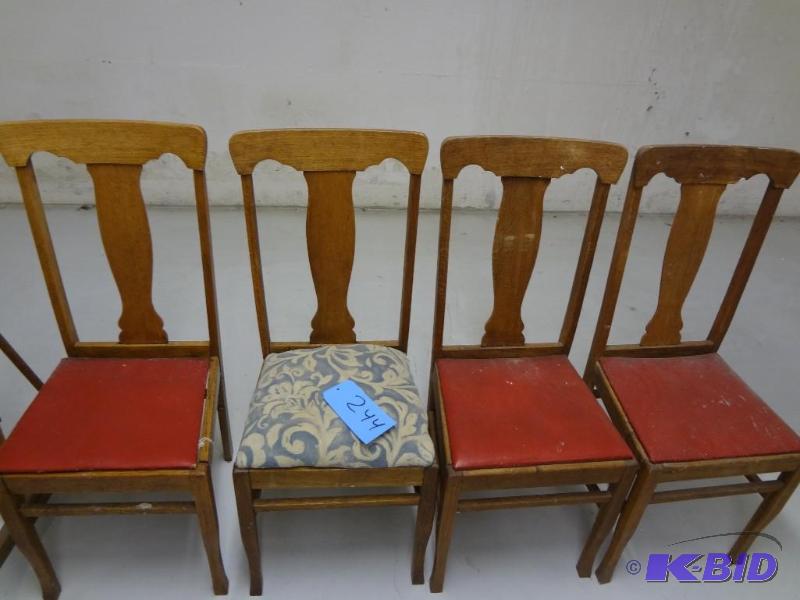lot 244 image: Four T Backed Chairs