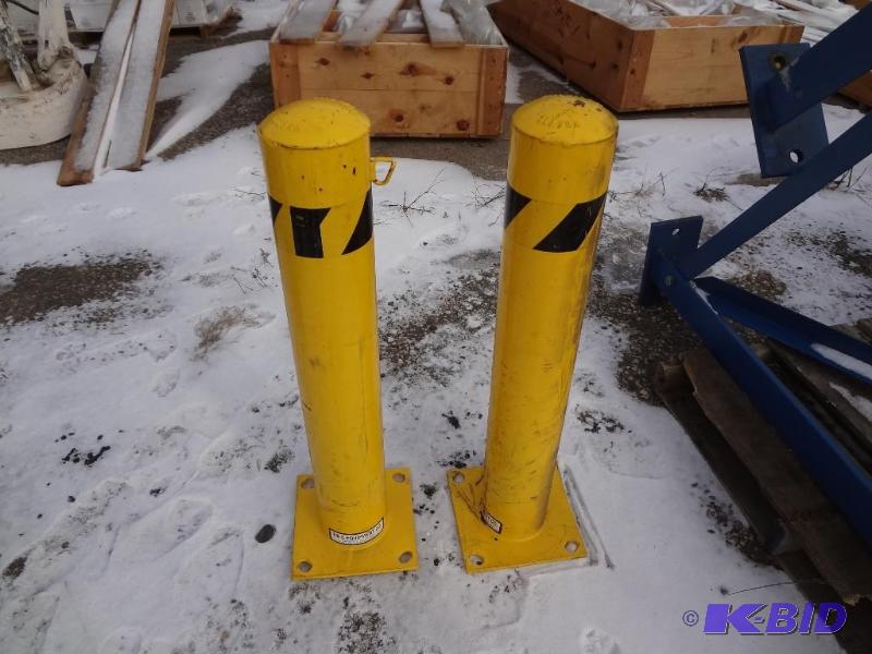 lot 258 image: Pair of Steel Safety Posts