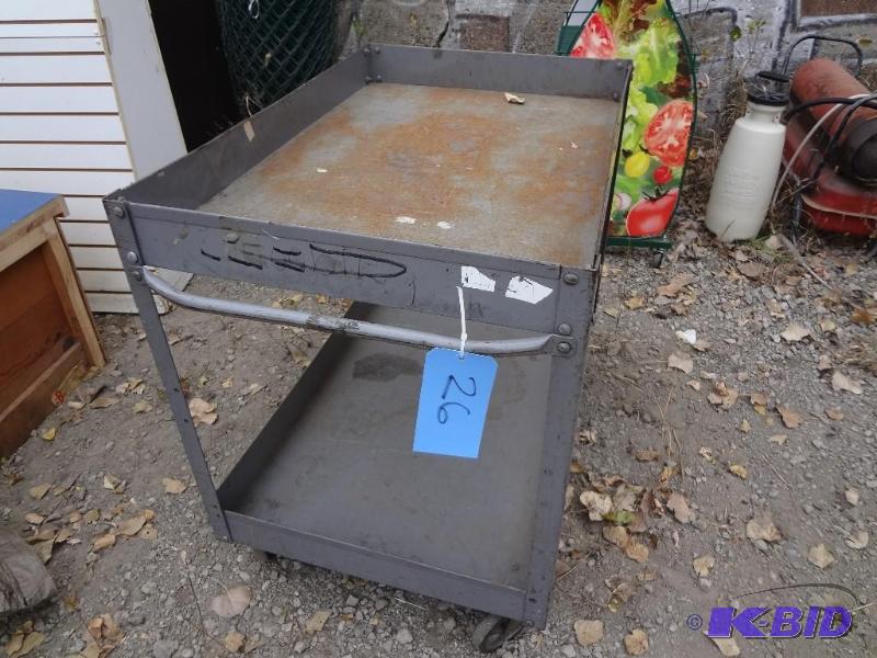 lot 26 image: Metal Shop Cart