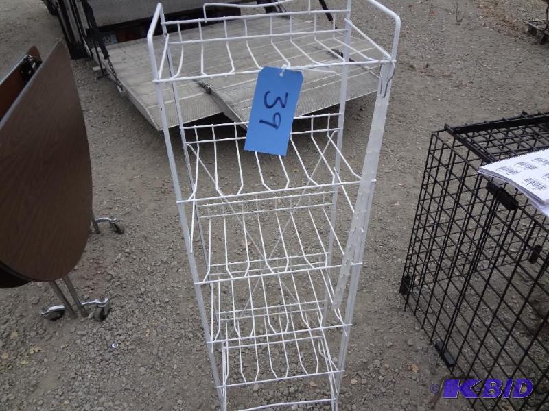 lot 39 image: White Metal Display Rack