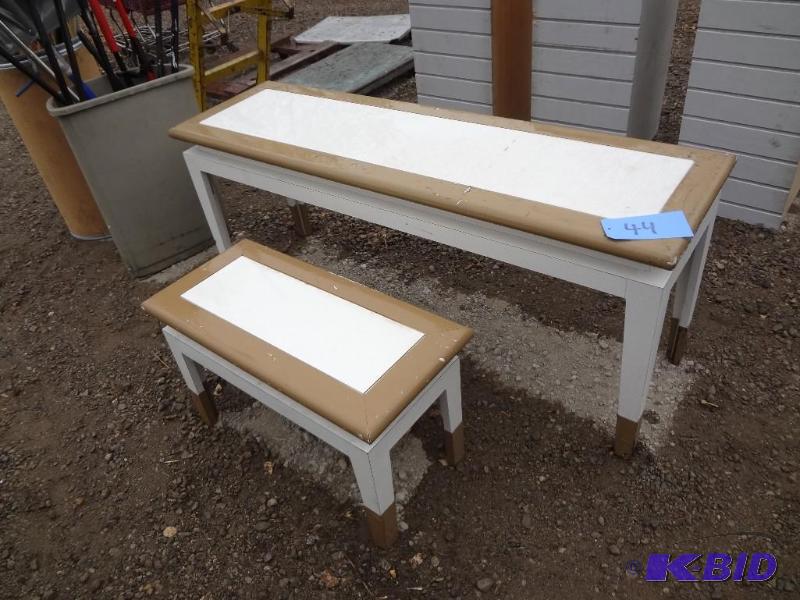 lot 44 image: Pair of Industrial Tables