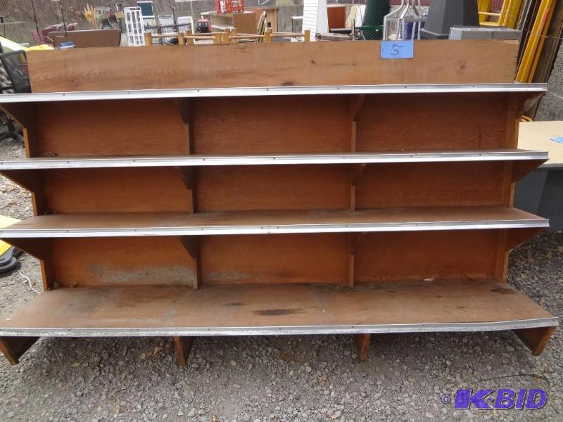 lot 5 image: Old Wooden Store Shelf