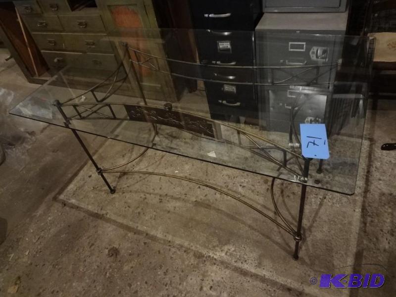 lot 71 image: Glass Top Table