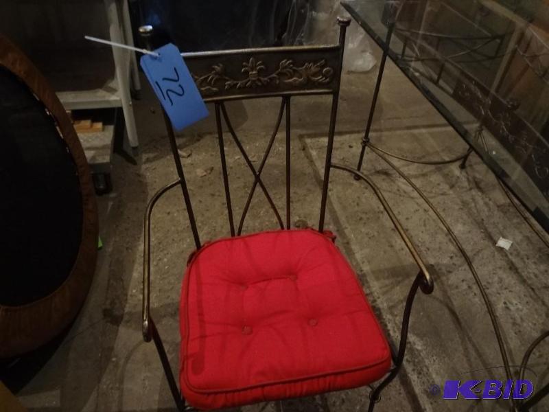 lot 72 image: (4) Wrought Iron Chairs