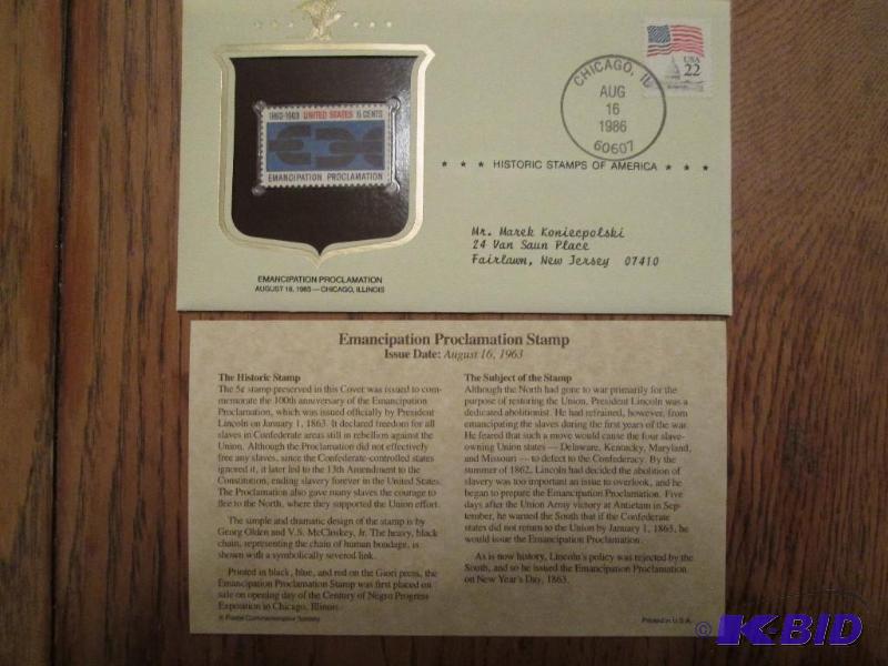 Emancipation Proclamation Stamp, Issued 1963...