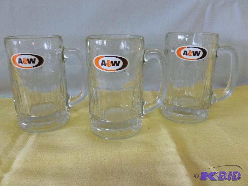 lot 13 image: Lot of three collectible A&ampW glass root b...