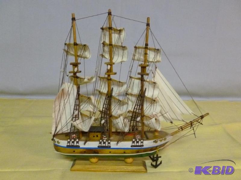 lot 141 image: Wooden sailing ship mantle decoration that me...