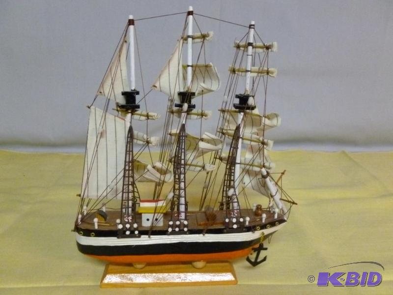 lot 142 image: Wooden sailing ship mantle decoration that me...