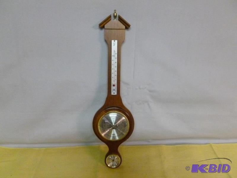 lot 164 image: Jason solid wood wall weather dial that measu...