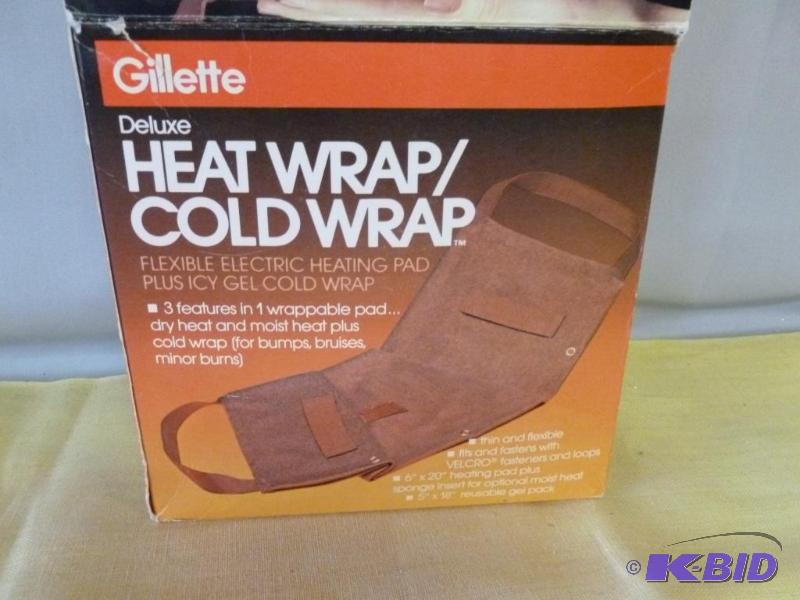 lot 195 image: Gillette deluxe heat  cold wrap, comes with ...