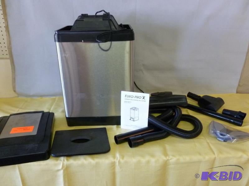 lot 2 image: Euro - Pro Garbage Can & Central Vac Syst...