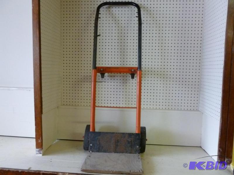 lot 225 image: Metal two wheel utility cart, 45.5" H....