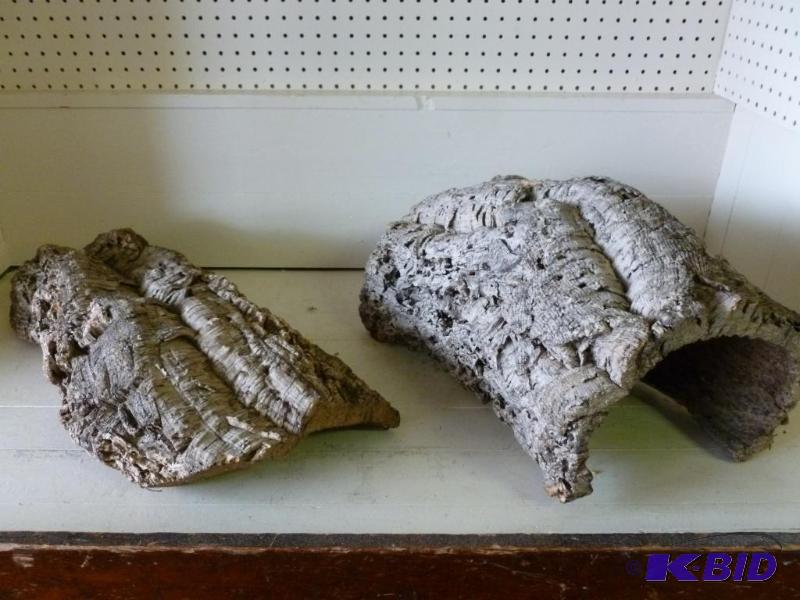 lot 24 image: Lot of two large pieces of decorative cork wo...
