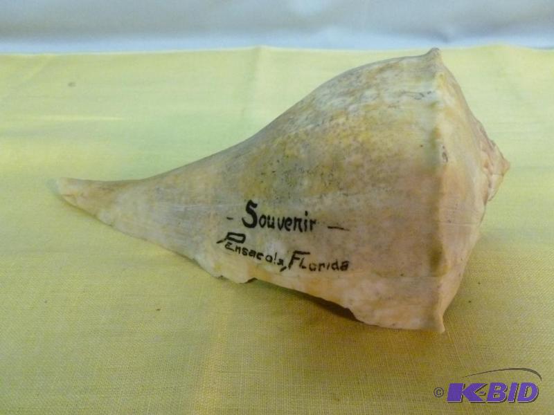lot 74 image: Large Pensacola, Florida souvenir sea shell t...