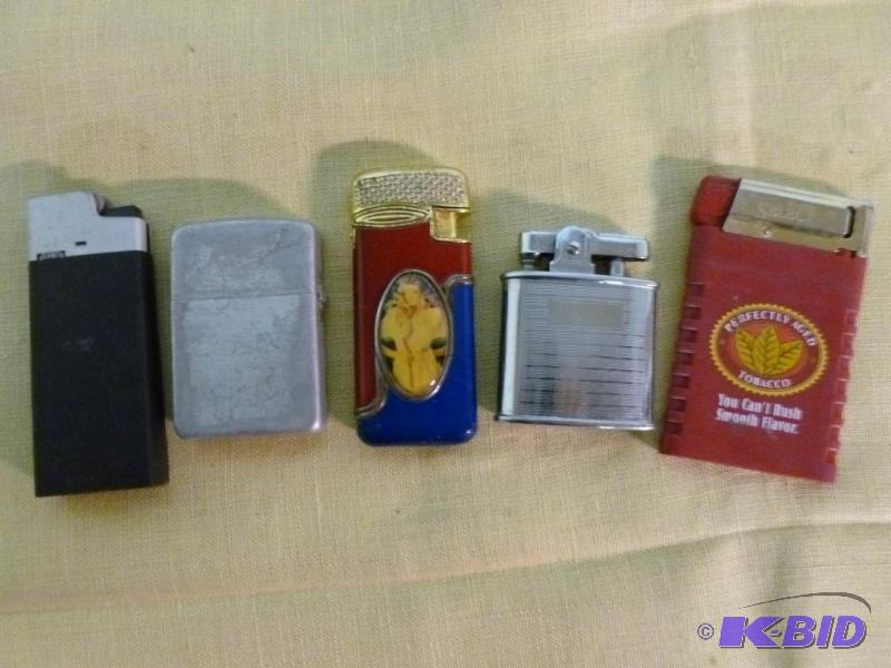lot 88 image: Lot of five collectible cigarette lighters.&n...