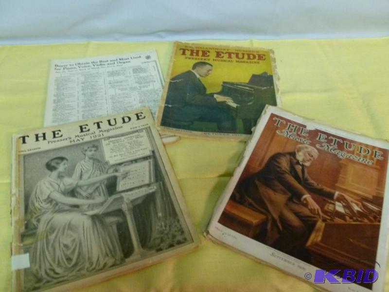 lot 91 image: Lot of The Etude antique music magazines.&nbs...